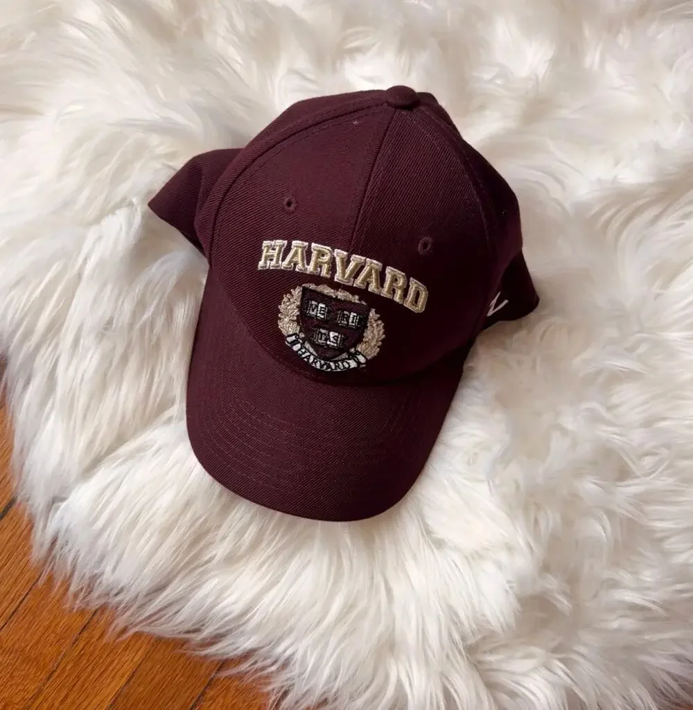 Vintage Harvard Burgundy Crest Cap - New